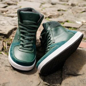 Botas en cuero verde